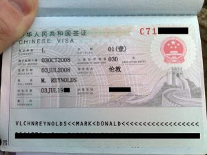 visa de negocios a China